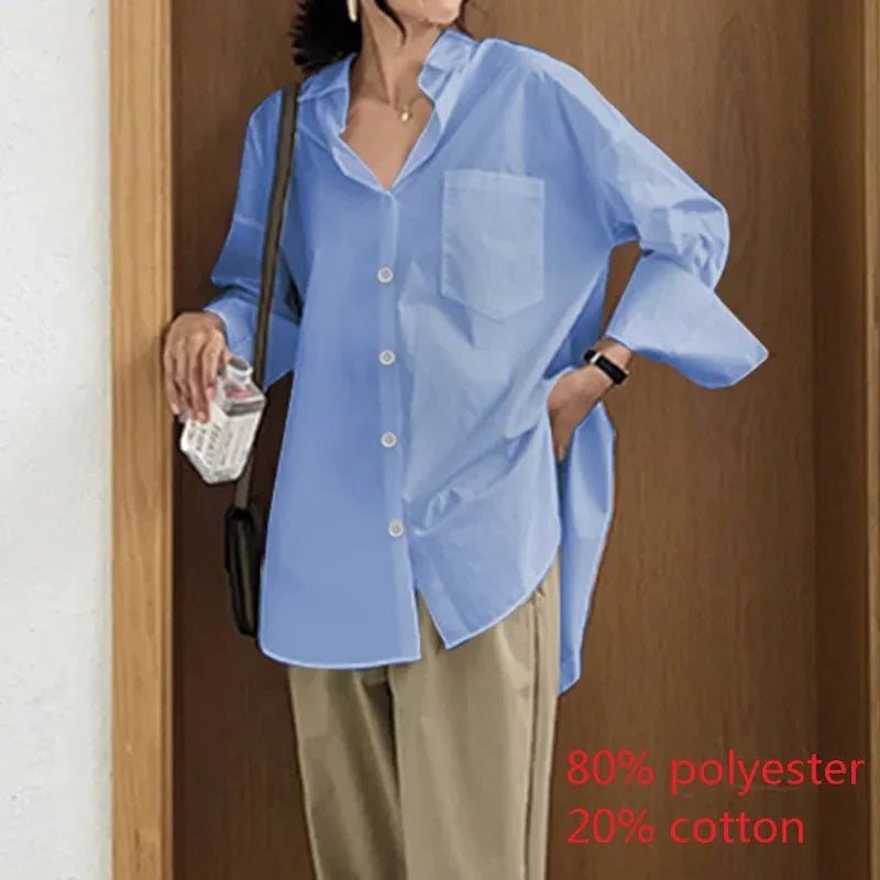 Tunic Tops Long Sleeve Plain Shirts