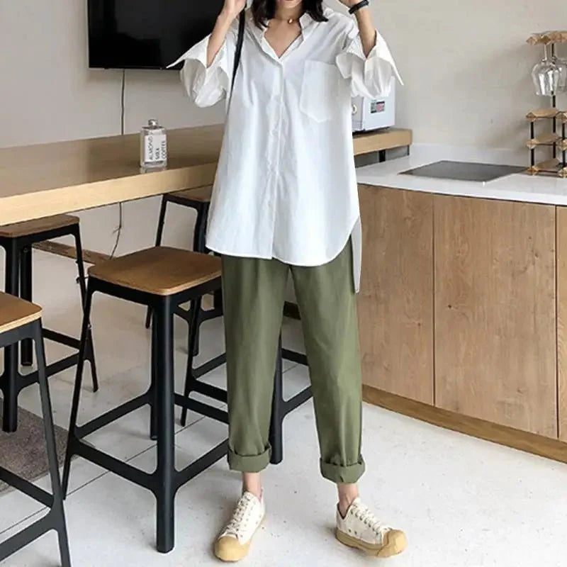 Tunic Tops Long Sleeve Plain Shirts