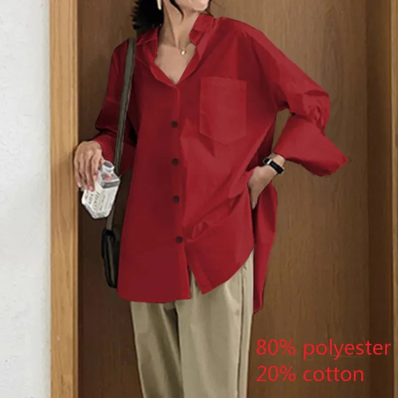 Tunic Tops Long Sleeve Plain Shirts