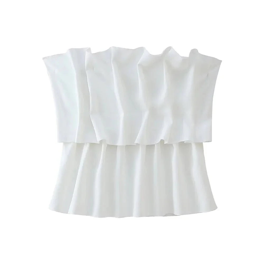 Versatile Summer Fashion Pleated Top