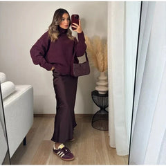 Vintage Burgundy Turtleneck Sweater