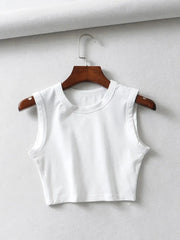 Vintage crop tops biker punk sexy tank top cropped sleeveless top