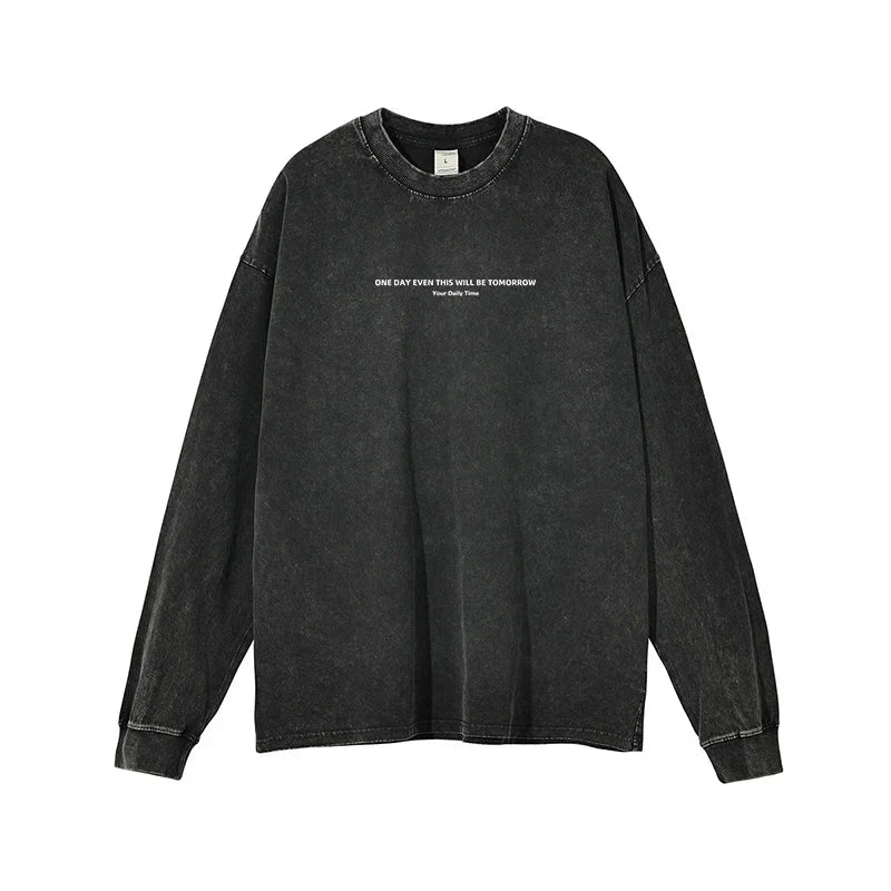 Washed Vintage Cotton Loose Tops Y2k