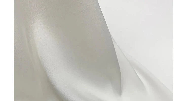 White Long Sleeve Satin Shirts Vintage Blouse