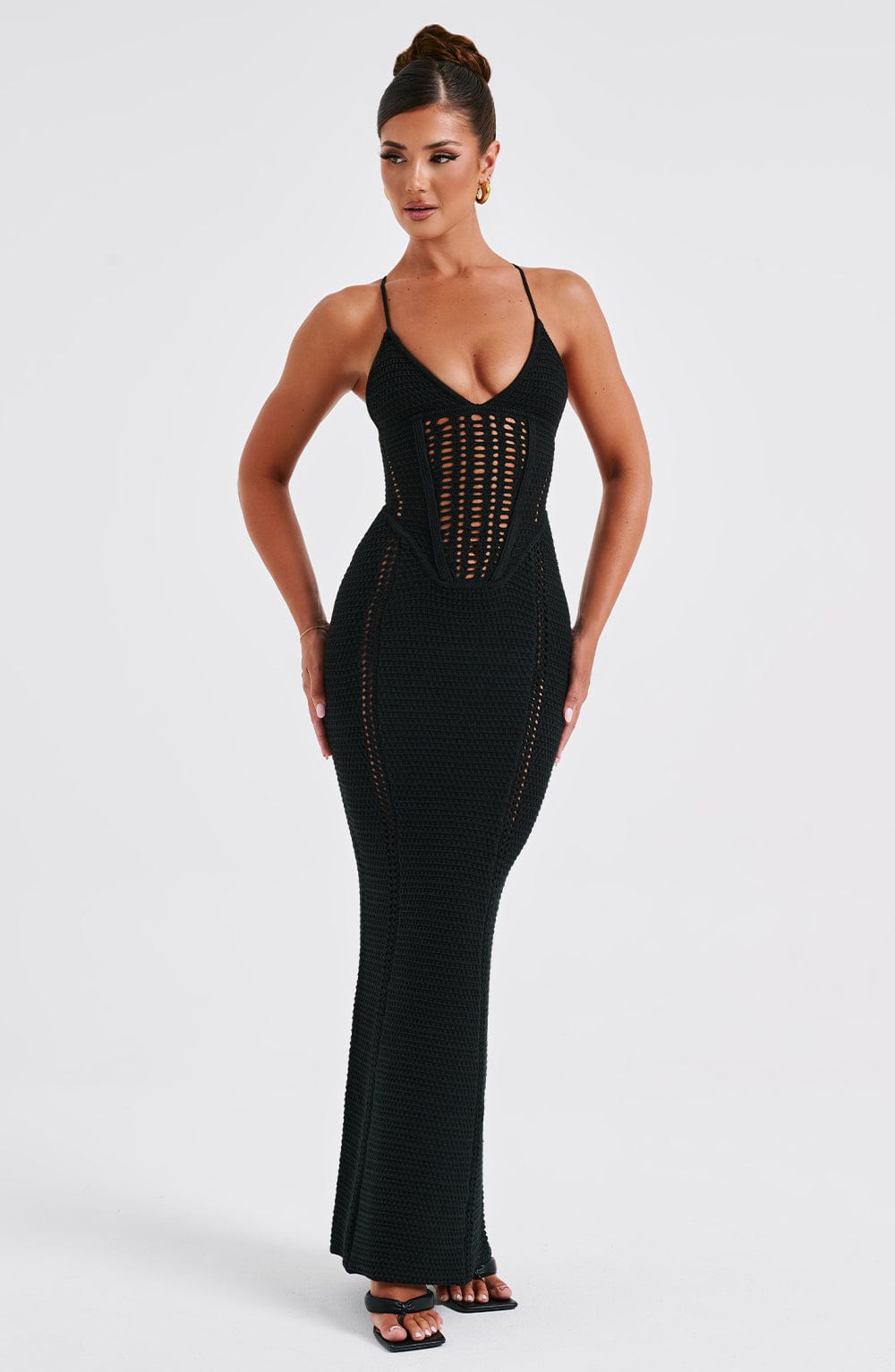 Xanthe Maxikleid - Schwarz