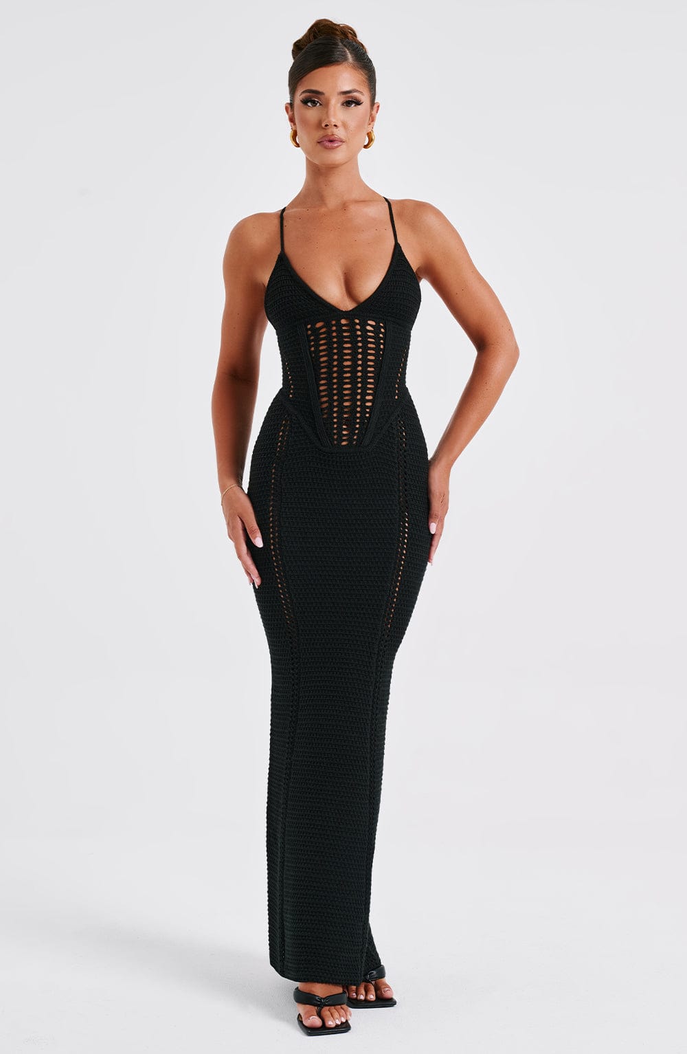 Xanthe Maxikleid - Schwarz