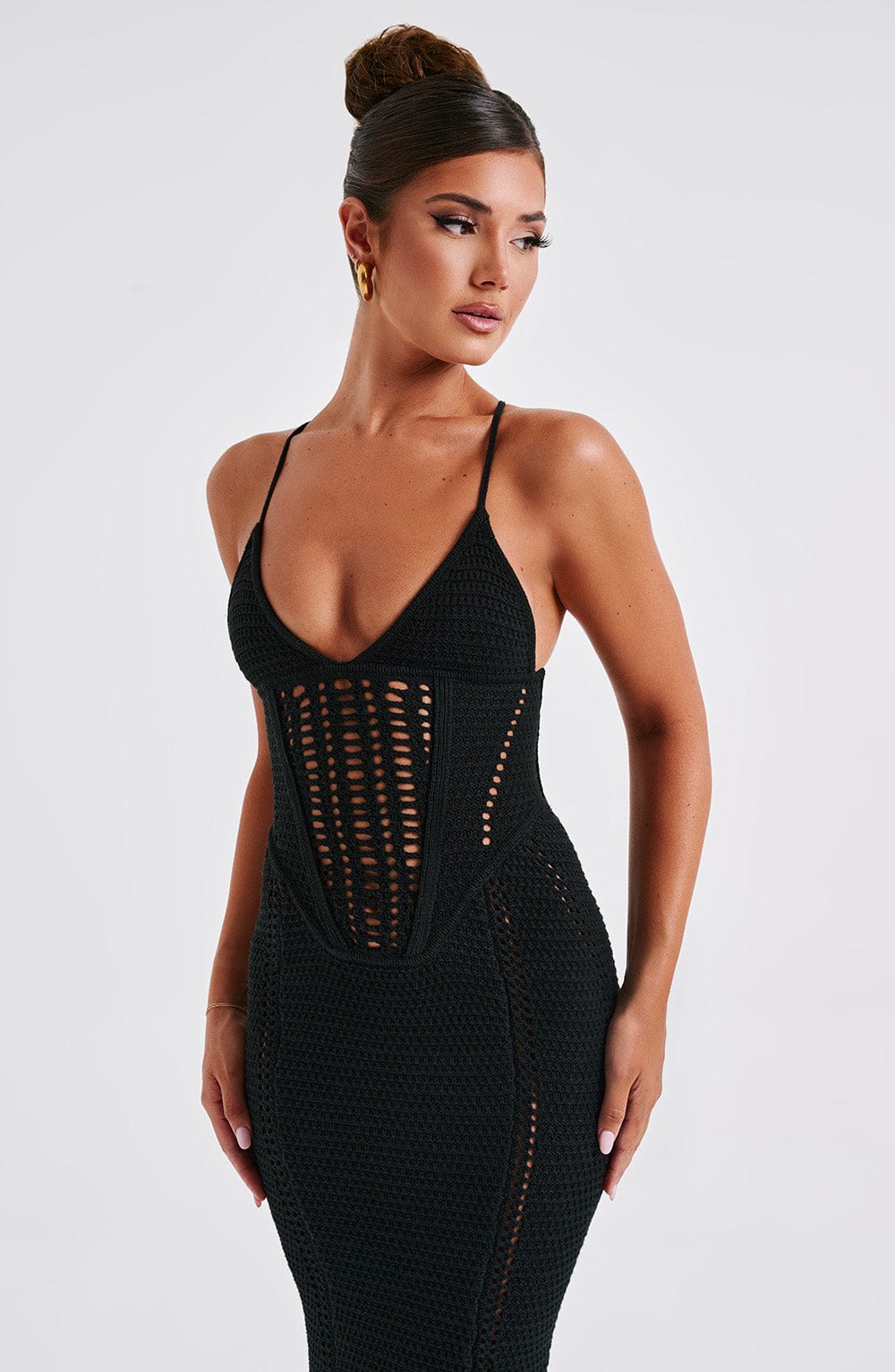 Xanthe Maxikleid - Schwarz