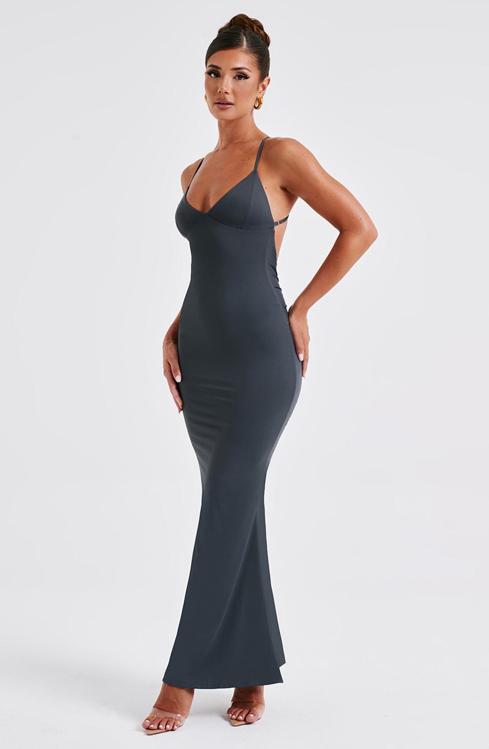 Zelda Maxi Dress - Charcoal